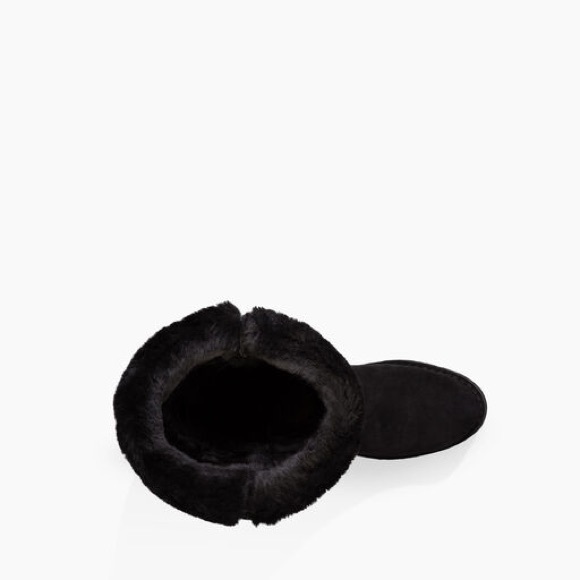 UGG Sibley Tall Over the Knee Black Suede Fur Boot 5.5 - Picture 5 of 13